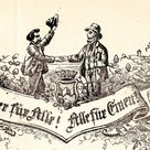 Symbolisch steht das Motto des Hilfsvereins „Gesellschaft Freunde“ für das Miteinander in Vereinen (1873).