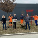 Verabschiedung Alois Ott im Freien – nach 35 Jahren Dienst im Freien. (Claudia Demmel, Manfred Erhard, Alois Ott, Johann Eller, Mario Dietrich, Gerd Meßner, v.l.n.r.)
