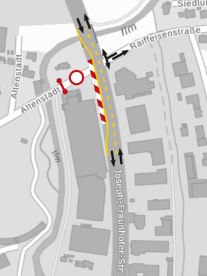 Ab 30. Juni: Verkehrsbehinderungen an B13 / Kreuzung Altenstadt