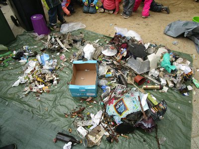 Umweltbewusste Kinder sammeln Müll in Sulzbach