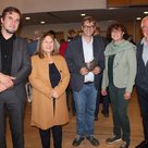 Foto von links: der ukrainische Pianist Yevgenii Matveew, die IKVP-Vorsitzende Marita Emrich, Professor Dr. Martin Rötting, die Pfarrgemeinderatsvorsitzende Waltraud Daniel und Sepp Steinbüchler, der Leiter der AG Tisch der Religionen und Kulturen im IKVP. 