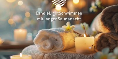 Candle-Light-Schwimmen mit langer Saunanacht