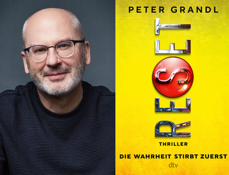 links: Peter Grandl I rechts: Buchcover Reset