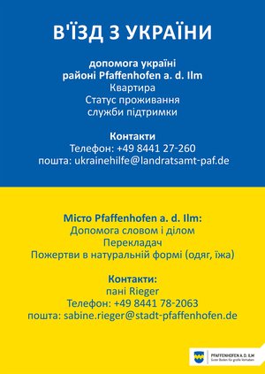 Ukrainische INformationen zu HIlfsangeboten