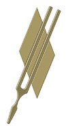 Bronzene Stimmgabel